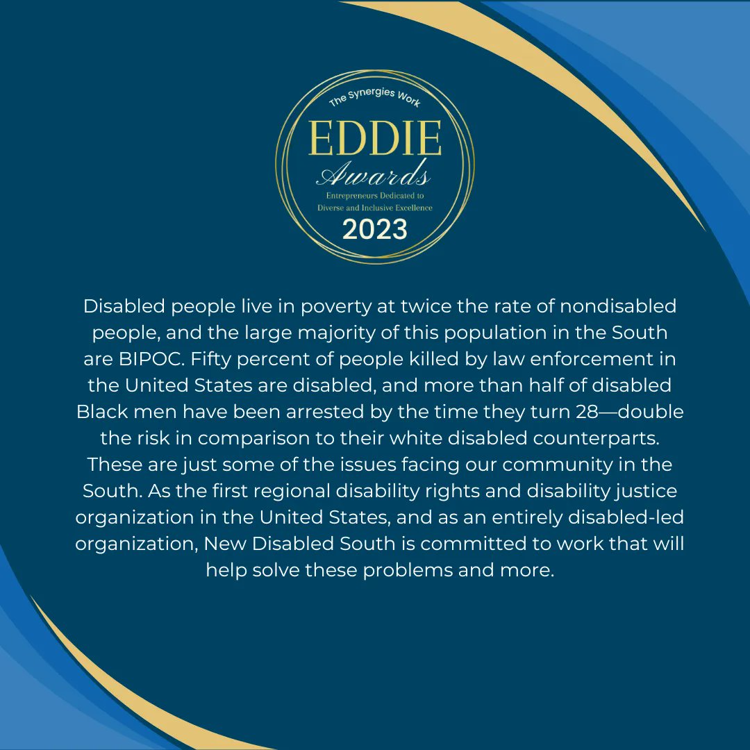 ApseGeorgia's tweet photo. Meet the winner of the Social Impact award at the EDDIE Awards! Dom Kelly, Founder of @NewDisabledSouth with a mission to address the challenges faced by the disabled community. Learn more about NDS https://t.co/TpLT2iJcF6 #DisabilityEntrepreneurship 
@synergieswork https://t.co/z5JGZu3faQ