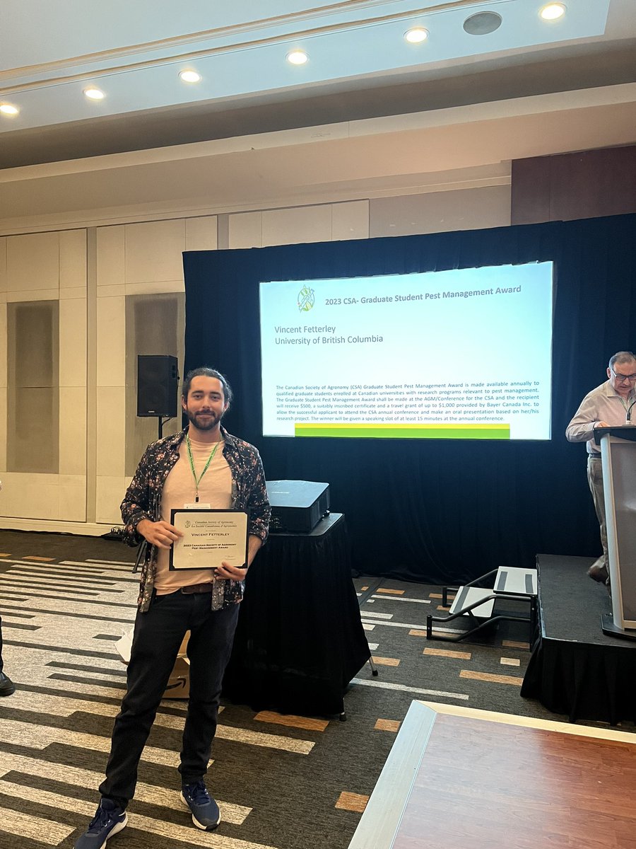 gurcharn_brar's tweet photo. Very proud of my stellar students @Cedar41117959 and @VFetterley for winning CPS Grad Scholarship and CSA Pest Management Award, respectively at #CanTrisociety2023 @phytopathca @AgronomyCanada https://t.co/EwyC5pUnva