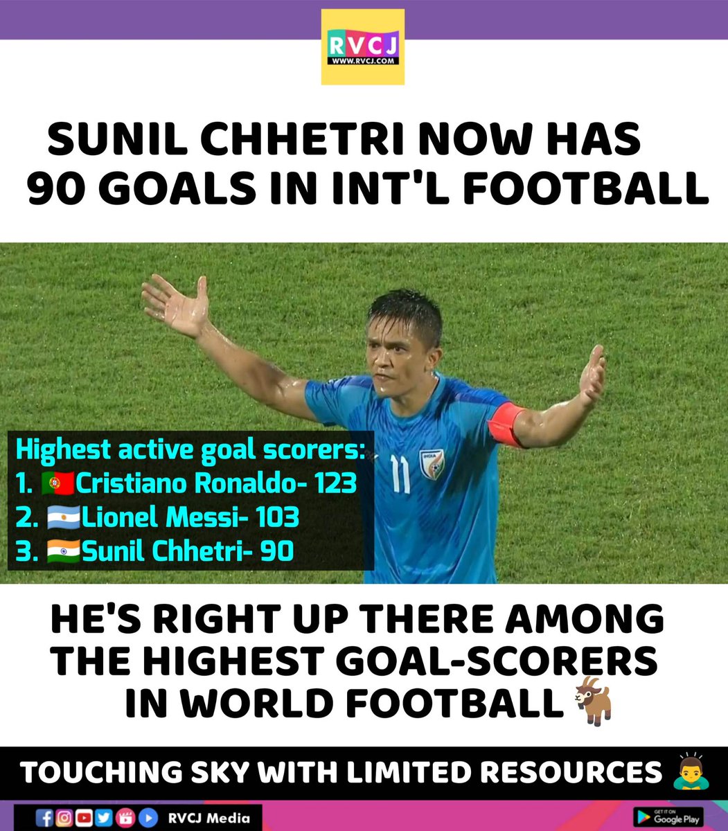 90 International Goals by Sunil Chhetri 🐐🔥
#INDPAK