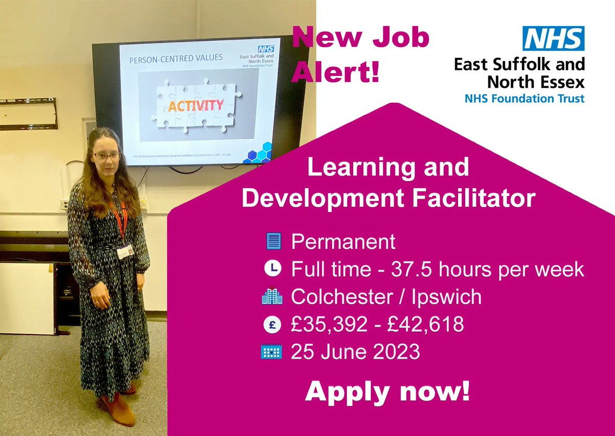 There's still time to apply for the chance to empower #Learning & #Development at ESNEFT! 👇👇👇 #TeamESNEFT #ComeAndJoinUs

💻 Apply here: buff.ly/3J2VJYV 

#NHS #NHSJobs #TimeToShine #Hospital #Apprenticeships #NHSHeroes #Healthcare #HealthcareHeroes #Education