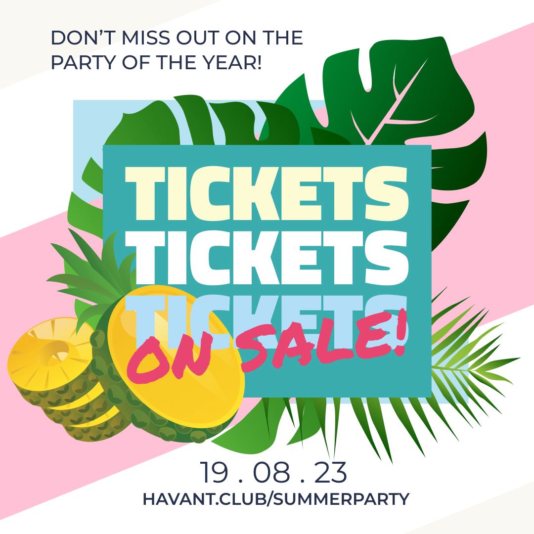 More details on the summer party. Tickets are on sale now! havant.club/summerparty/