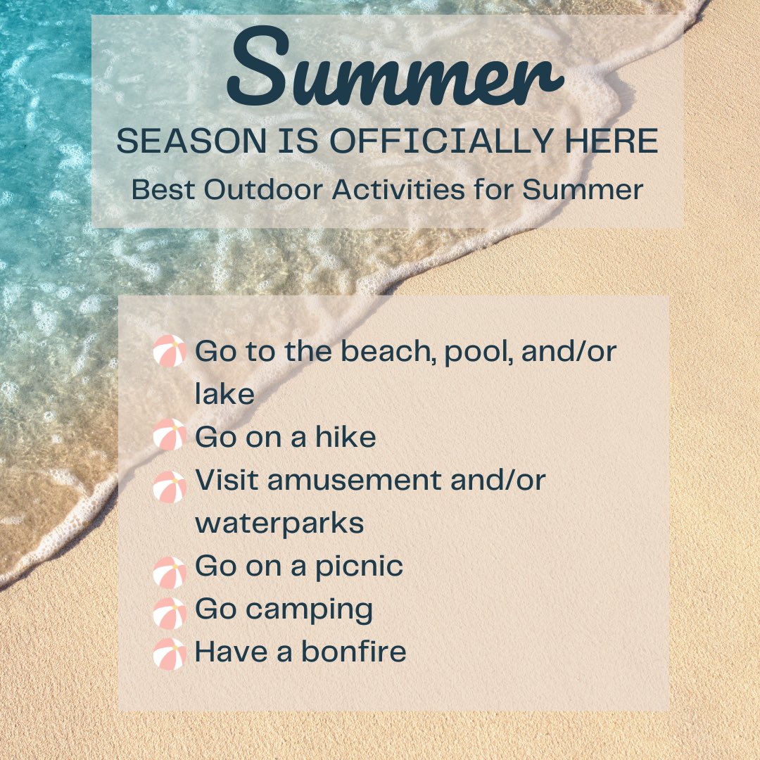 Summer season has finally arrived! Here are some fun outdoor activities to do this summer. #ClearPathLending #ClearPath #Lending #Mortgage #Refinance #HomeLoan #VALoan #summer #outdoors #activities