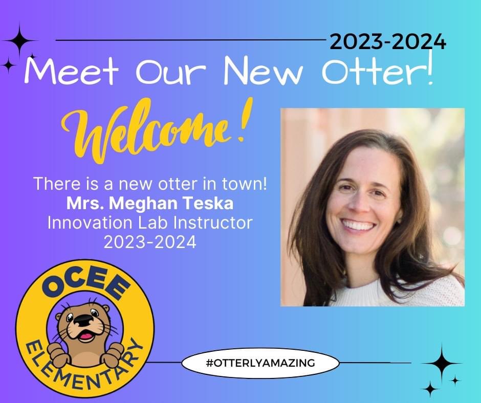 Welcome to <a href="/OceeElem/">Ocee Elementary School</a> Ms. Teska! As a member of our SGC you have been a champion for student learning &amp; you brought the Ocee garden to life. Now you are an official member of the staff and will be providing our Otters with  hands-on instruction every day!  How lucky are we ?!?!?