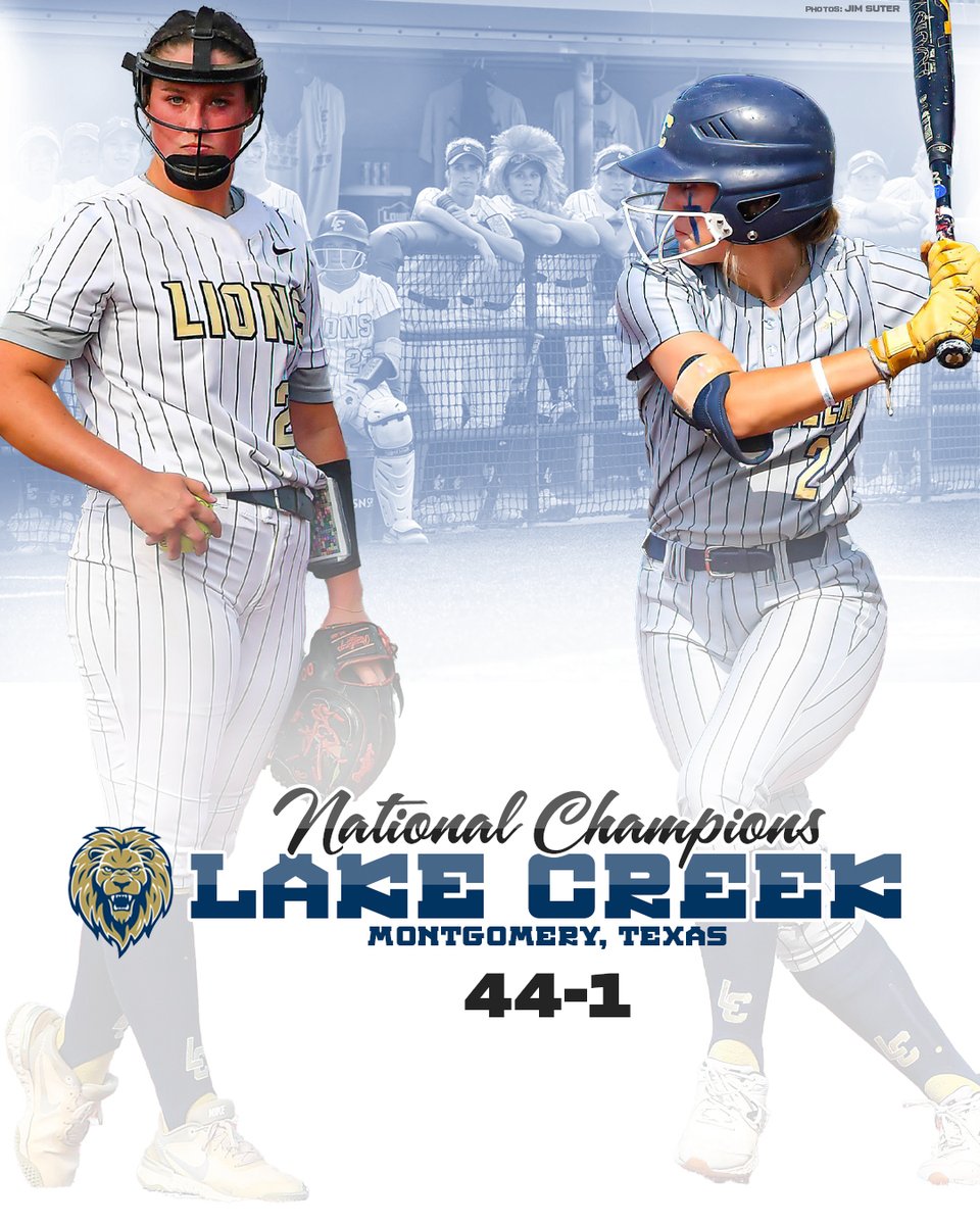 Lake Creek is the MaxPreps Softball National Champion after 44-1 record and a second-consecutive Texas 5A state title. 😤🥎

View full top 50 final softball rankings⬇️  maxpreps.com/news/LvqOR6BkX…