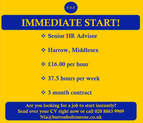 #seniorHRadvisor #senior #HRadvisor #HR #advisor #london #temp #employment #jobsearch #jobhunt #jobopening #hiring #hiringnow #resume #jobs #careers #humanresources #harrow #londonjobs #middlesexjobs #middlesex #life #amazing #cool