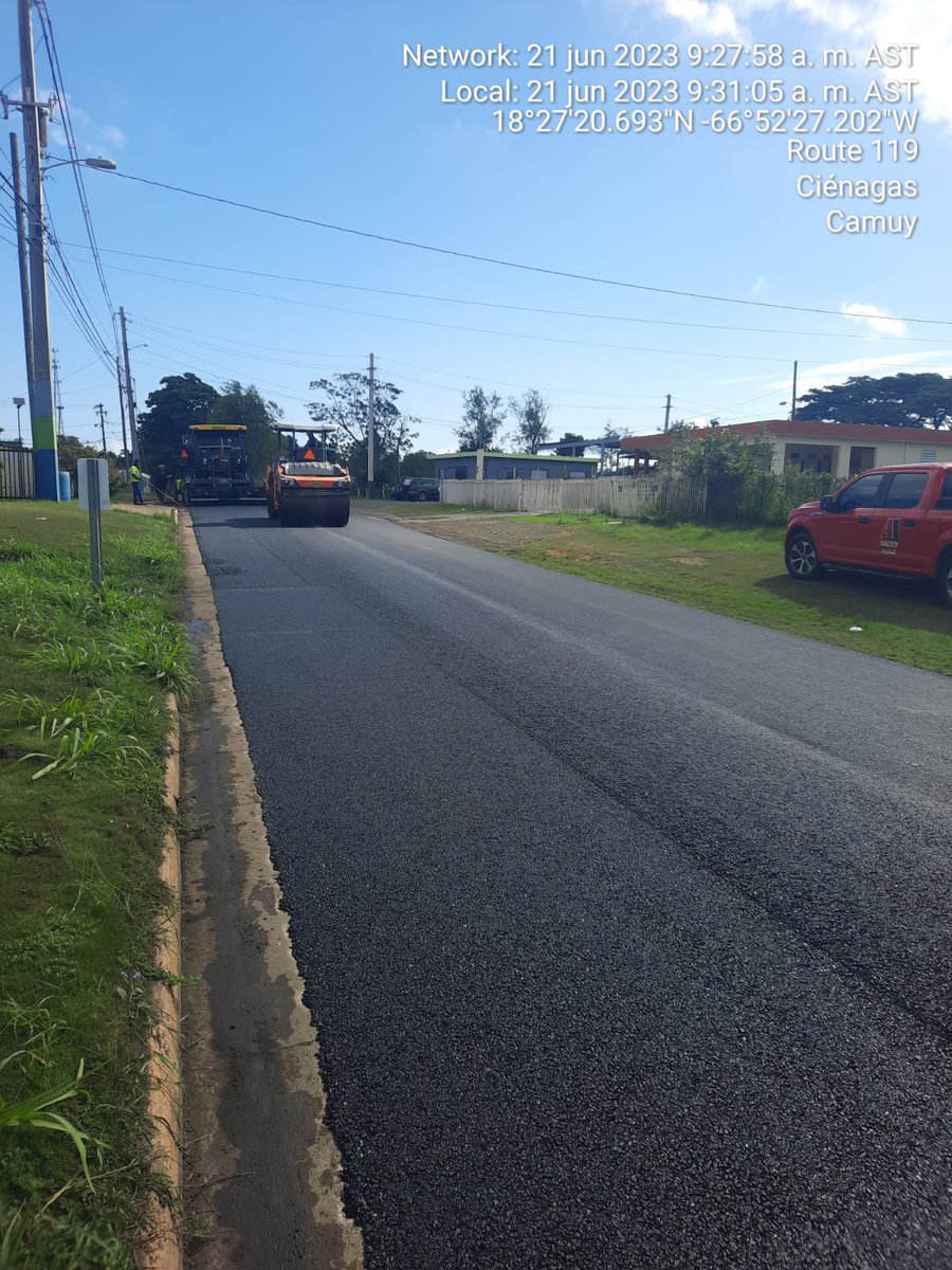 gabrielhr51's tweet photo. Continuan los trabajos de pavimentación en la Carretera Estatal PR-119 en la altura KM 8.8 del sector Palomar en el Barrio Ciénaga, seguimos trabajando junto al Departamento de Obras Públicas Estatal @DTOP para mejorar cada vía pública en nuestra Ciudad.
#ProyectoCallesSeguras https://t.co/ByizlTp6NY