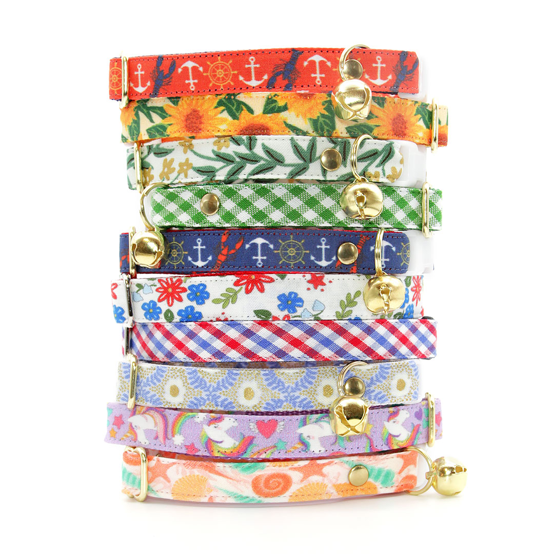 MadeByCleo's tweet photo. Channeling aspirational beach vacay vibes since it's the first *official* day of Summer!☀️ 🌴🌊🐚 This super cute #seashell print is one of our favorite new styles from the Summer Collection. Available in #catcollar, #catbowtie + #catbandana options.🧡 https://t.co/CbNP2VqVFo https://t.co/e7skNKXPrT