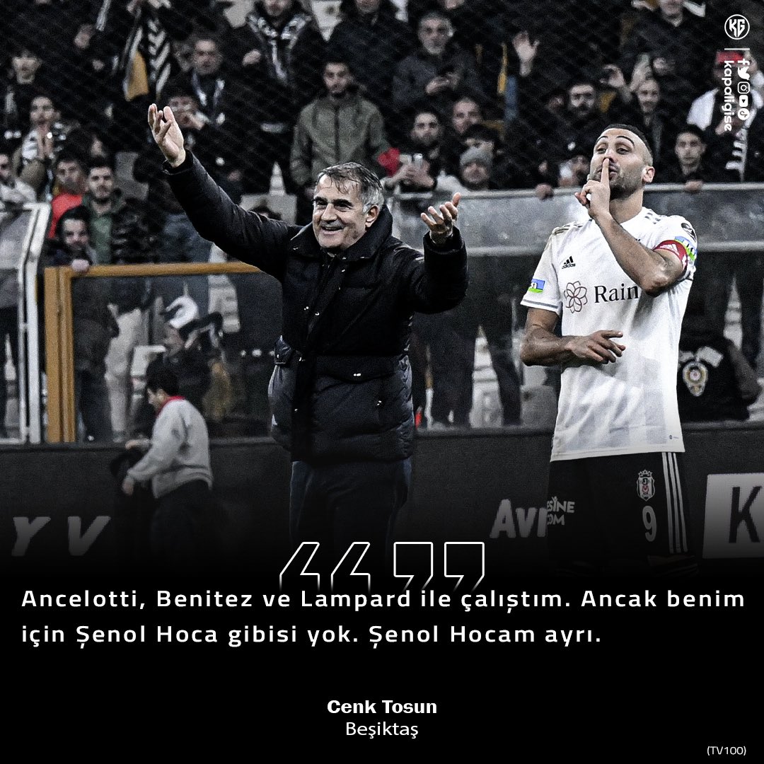 Cenk Tosun'dan, Şenol Güneş'e övgüler.