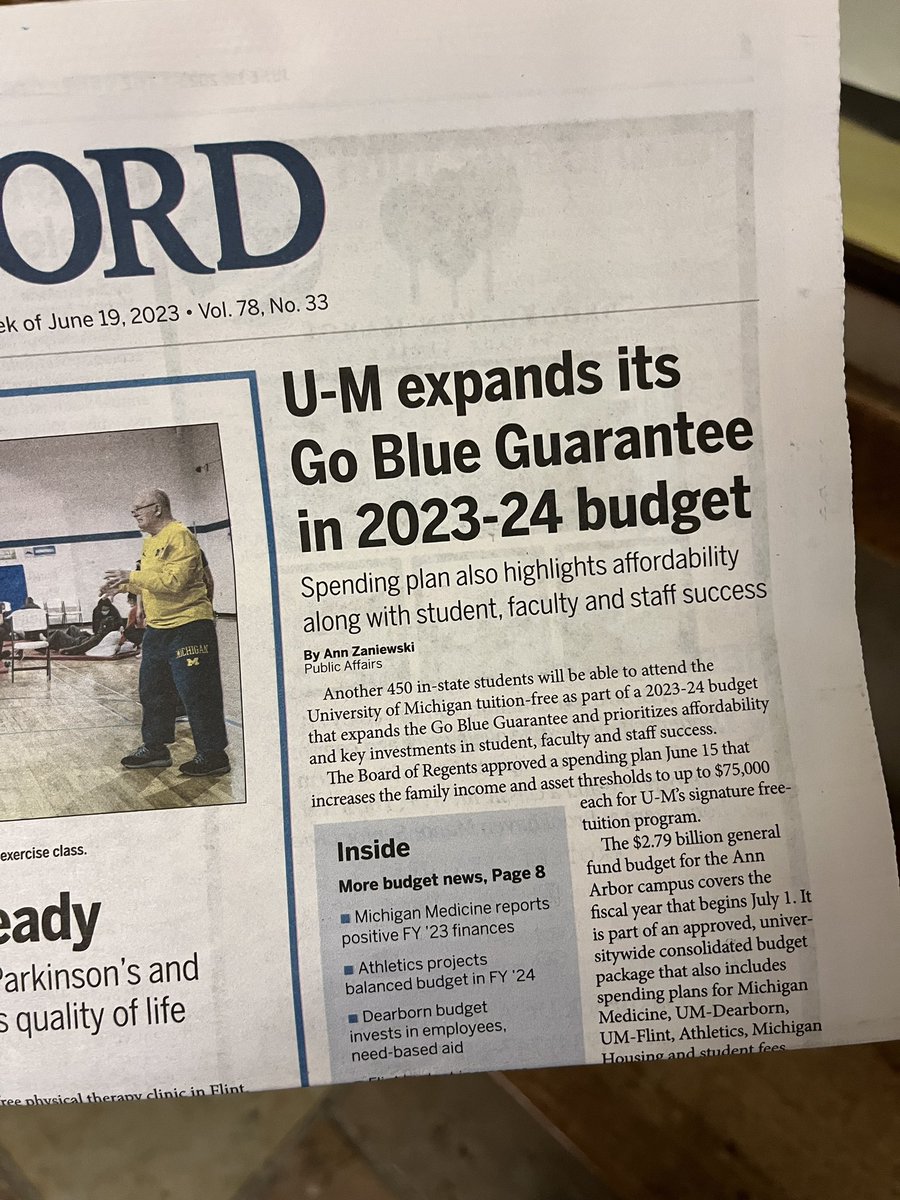 Strolling around the <a href="/UMich/">University of Michigan</a>  campus, I pick up a 📰 only to see my former <a href="/oaklandu/">Oakland University</a> classmate and <a href="/theoaklandpost/">The Oakland Post</a> colleague <a href="/AnnZaniewski/">Ann Zaniewski</a>’s byline on the front page!
