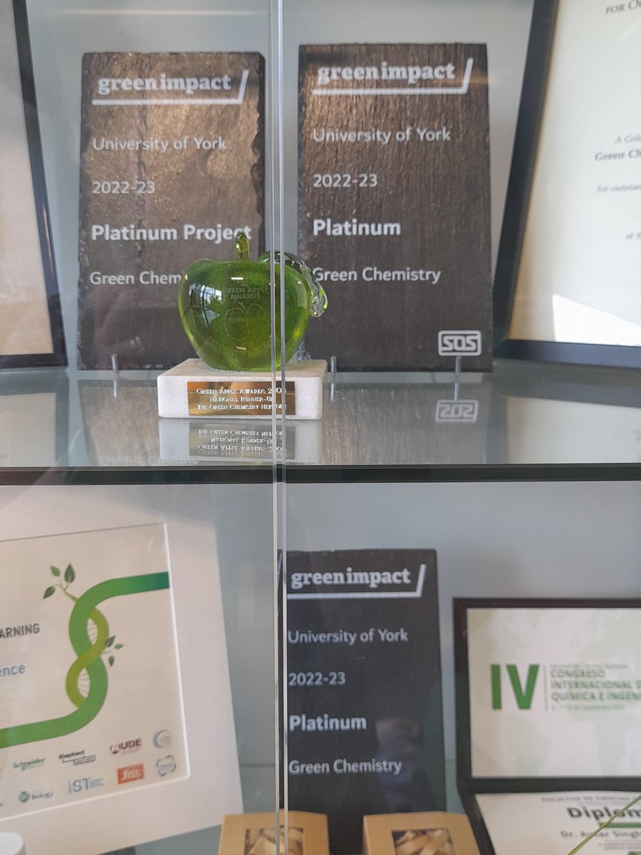 Emma Dux (@duxie_em) on Twitter photo Massive well done to the <a href="/GreenChemYork/">Green Chemistry York</a> green impact team for winning not 1, not 2 but 3 platinum awards. Work has already started on improving things further so we can do our research in a greener & more sustainable way. Im looking forward to helping take it further next year Massive well done to the <a href="/GreenChemYork/">Green Chemistry York</a> green impact team for winning not 1, not 2 but 3 platinum awards. Work has already started on improving things further so we can do our research in a greener & more sustainable way. Im looking forward to helping take it further next year