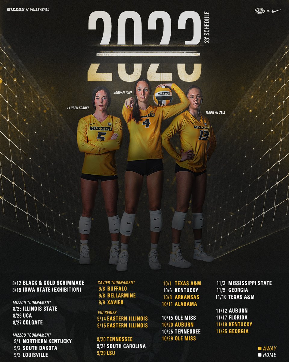 The 2⃣0⃣2⃣3⃣ Schedule 🗓️ is SET!!! 

📰: bit.ly/3qXsTTO
🎟️: mutigers.com/feature/VBTix

#MIZ🐯🏐