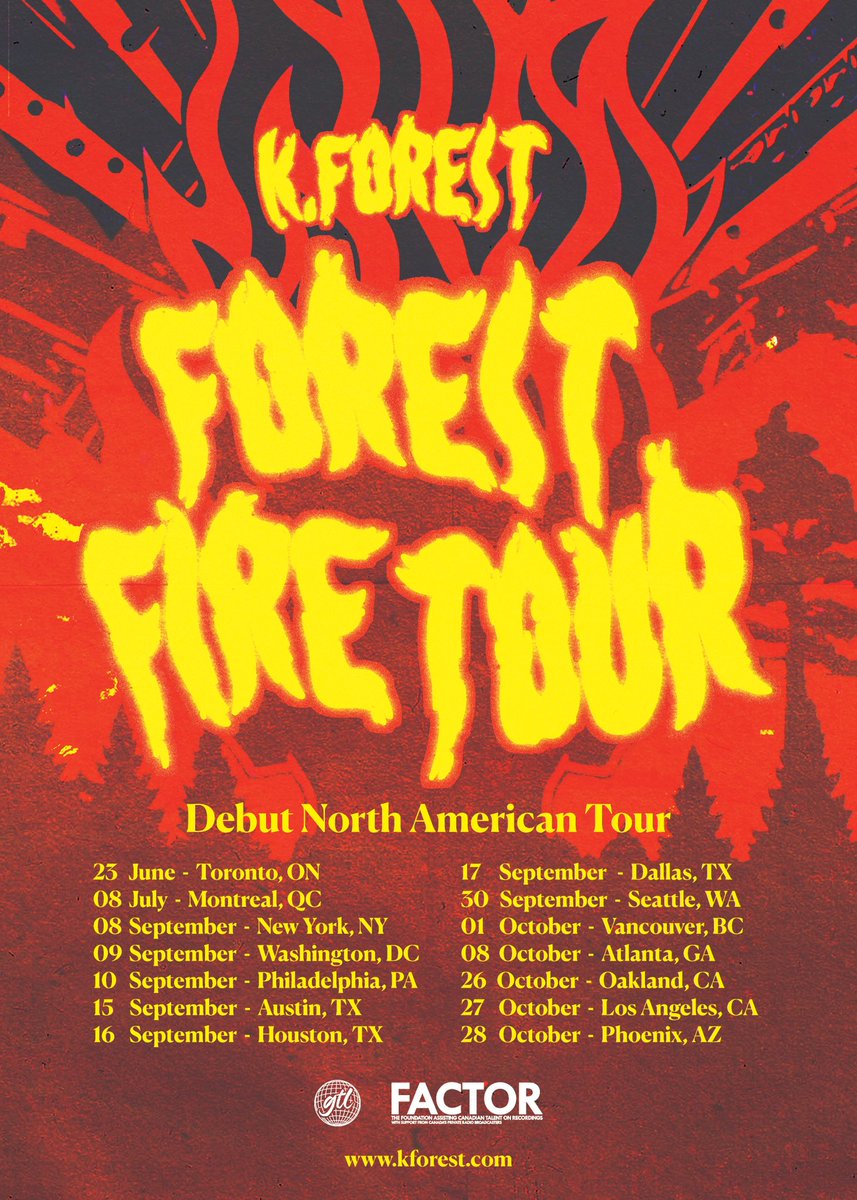 summerknocks's tweet photo. Debut North American Tour For #kforest • @LiveNation presale tomorrow , General Tickets on Sale Friday • Hope to see everyone in Toronto 📍 on Friday 🔥 https://t.co/KJxZgZhtTJ