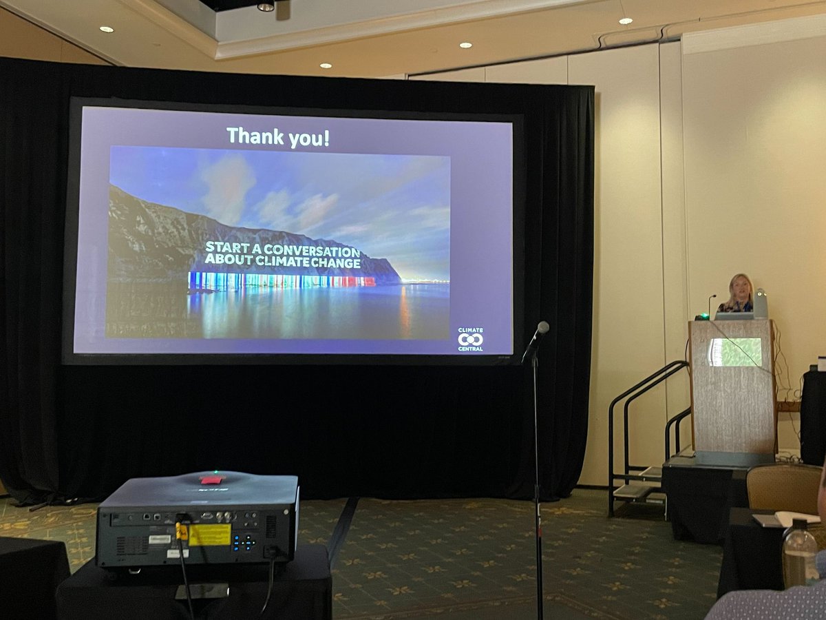 @ClimateCasey briefing the AMS Broadcast Conference about #ShowYourStripes Day! 

All are welcome and enouraged to participate. Find info at: climatecentral.org/stripes-inform… 

#AMS50BC #ClimateMatters
@ClimateCentral @ametsoc