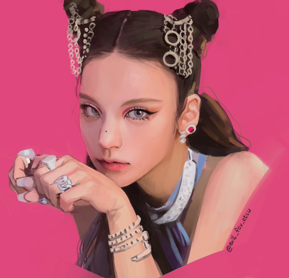 В общем я решила выложить недорисованный скетч, извините, но нет сил дорисовывать в деталях…
#ITZY #fanart #YEJI