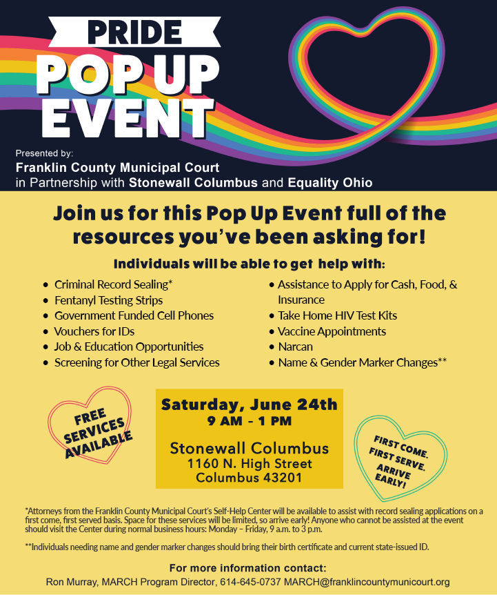 Celebrate the origins of Pride with a Record Sealing event this Saturday!! Grab some narcan, ID vouchers, public benefits, or whatever else you need too!