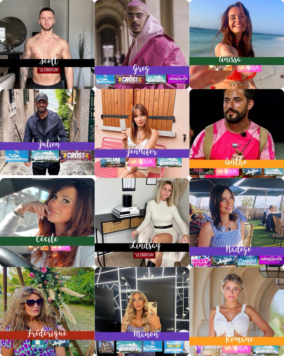 Voici la première partie de casting annoncé par les grands blogueurs de télé réalité . Début du tournage le lundi 3 juillet . 

#SecretStory #LesAnges #LaVilla8 #LoveIslandfr #KohLanta #PekinExpress #LAA