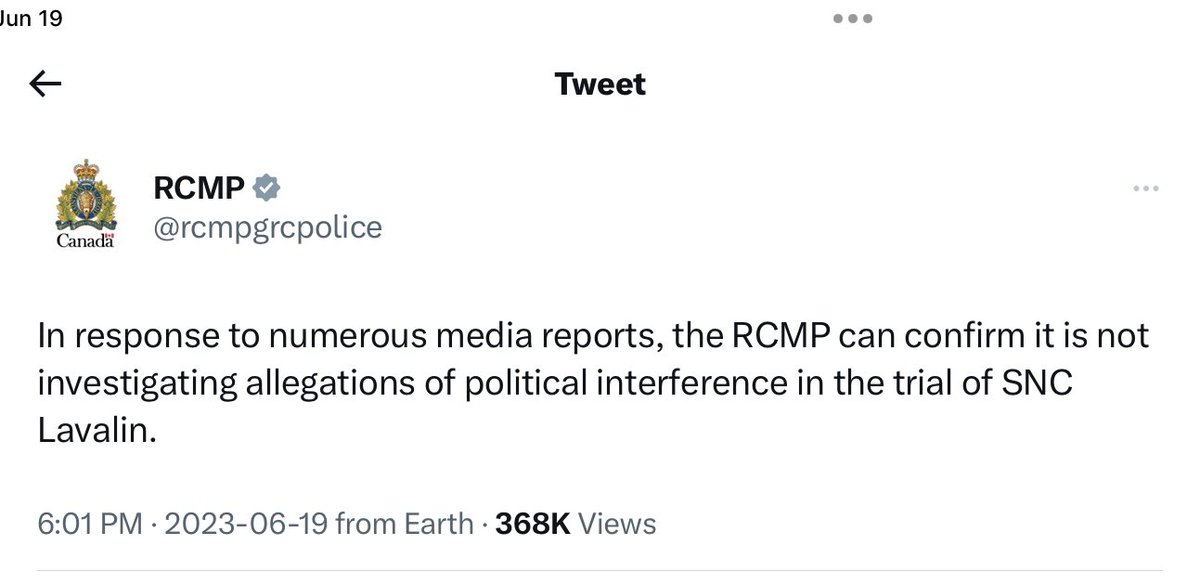 Just so we're clear: @pierrepoilievre and many other members of the @CPC_HQ - to say nothing of @acoyne & the @TheTorontoSun - knowingly shared FALSE information about PMJT on a by-election day.

No apologies or retractions from any of them. #NeverVoteConservative #Interference