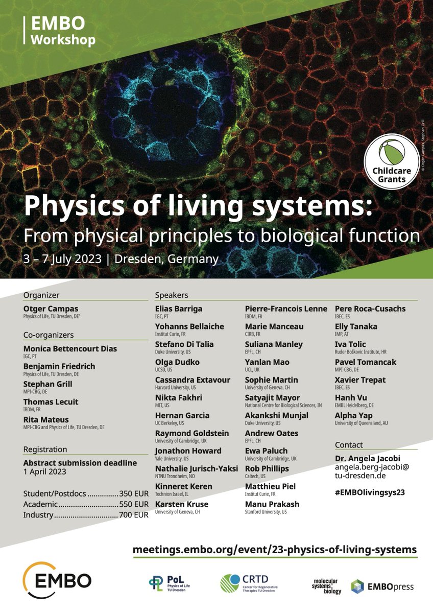 PoLDresden's tweet photo. Join @PoLDresden and Rob Phillips for ‘Deciphering the Genomic Rosetta Stone’ on 03.07, Monday, at 13:00h CEST 🤓
The keynote lectures will be live-streamed via the @PhysicsofLife YouTube channel! 🎥
#EMBOlivingsys23 #EMBOatPoL https://t.co/AWOOv5RRr4