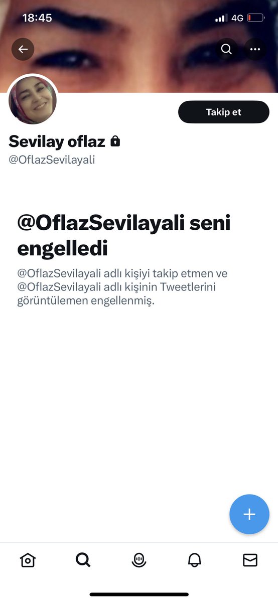 Oha beni de engellemiş ,,