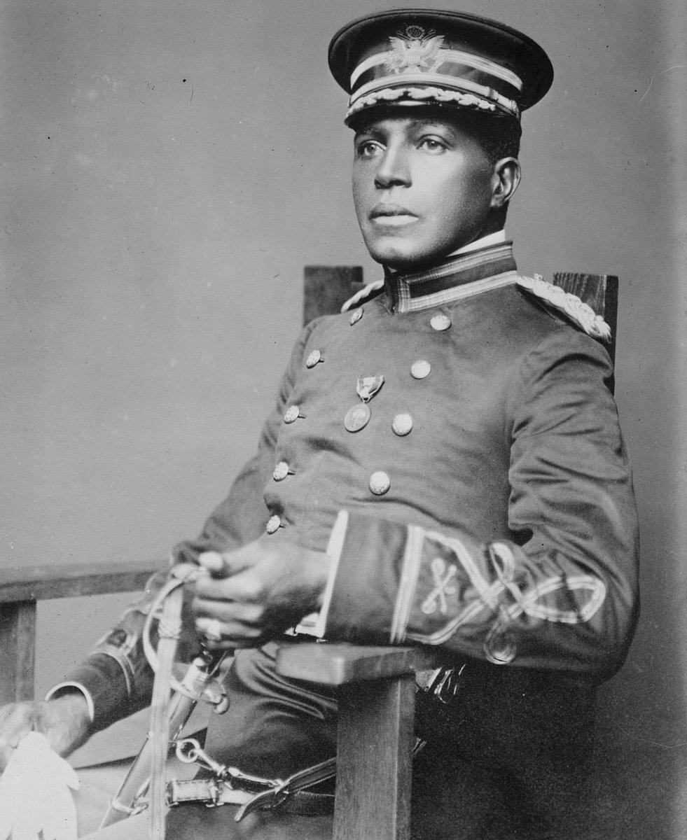 Photograph of Major Charles Young taken in 1916. Charles Young was the third African-American graduate of the United States Military Academy, the first black U.S. national park superintendent, the first black military attaché, the first black man to achieve the rank of colonel in…