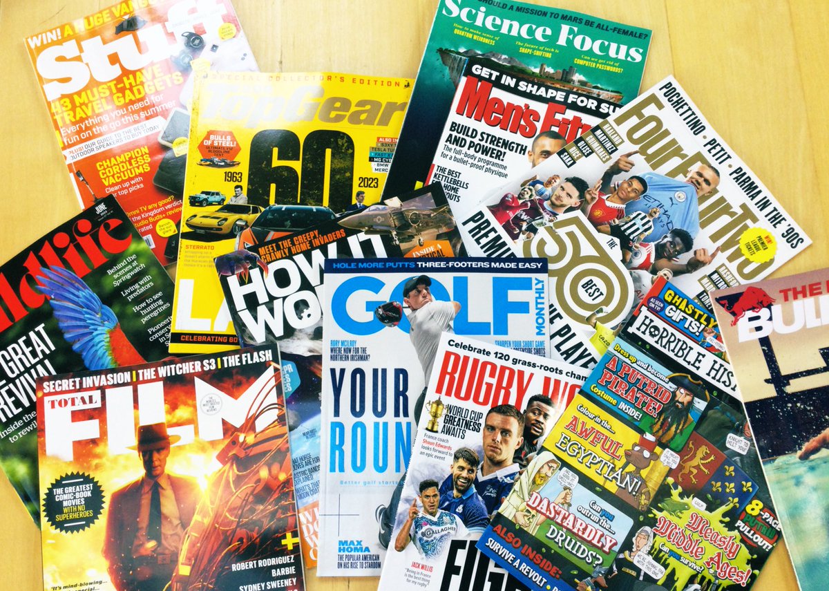 📖 It’s new magazine day in the library! 👍 Here’s a quick snap of some of our favourites before they get snapped up by borrowers 📖🏃🏃🏃

🏎 🏉 🏌️‍♂️ 🦜 ⚗️ 🏰 📽 🎬 ⚽️ ⚙️ 🏋️‍♂️ 

#schoollibrary #DiscoverReading #readingforpleasure