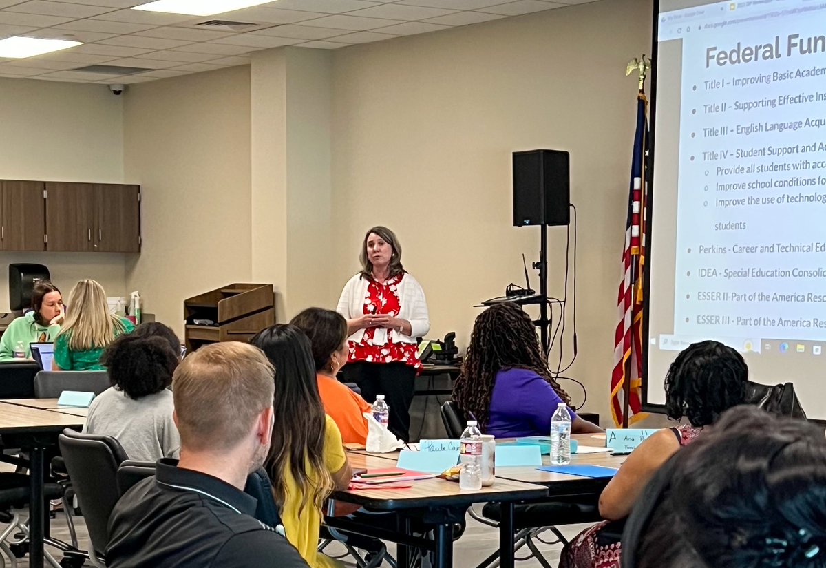 AlvinISD's tweet photo. We’re always improving, even in the summer!

A diverse group of students, parents, community members and staff met today to work on our District Improvement Plan.  

The plan looks at district data to assess needs and sets goals for meeting those needs in the future. https://t.co/ZkevvIQhQG