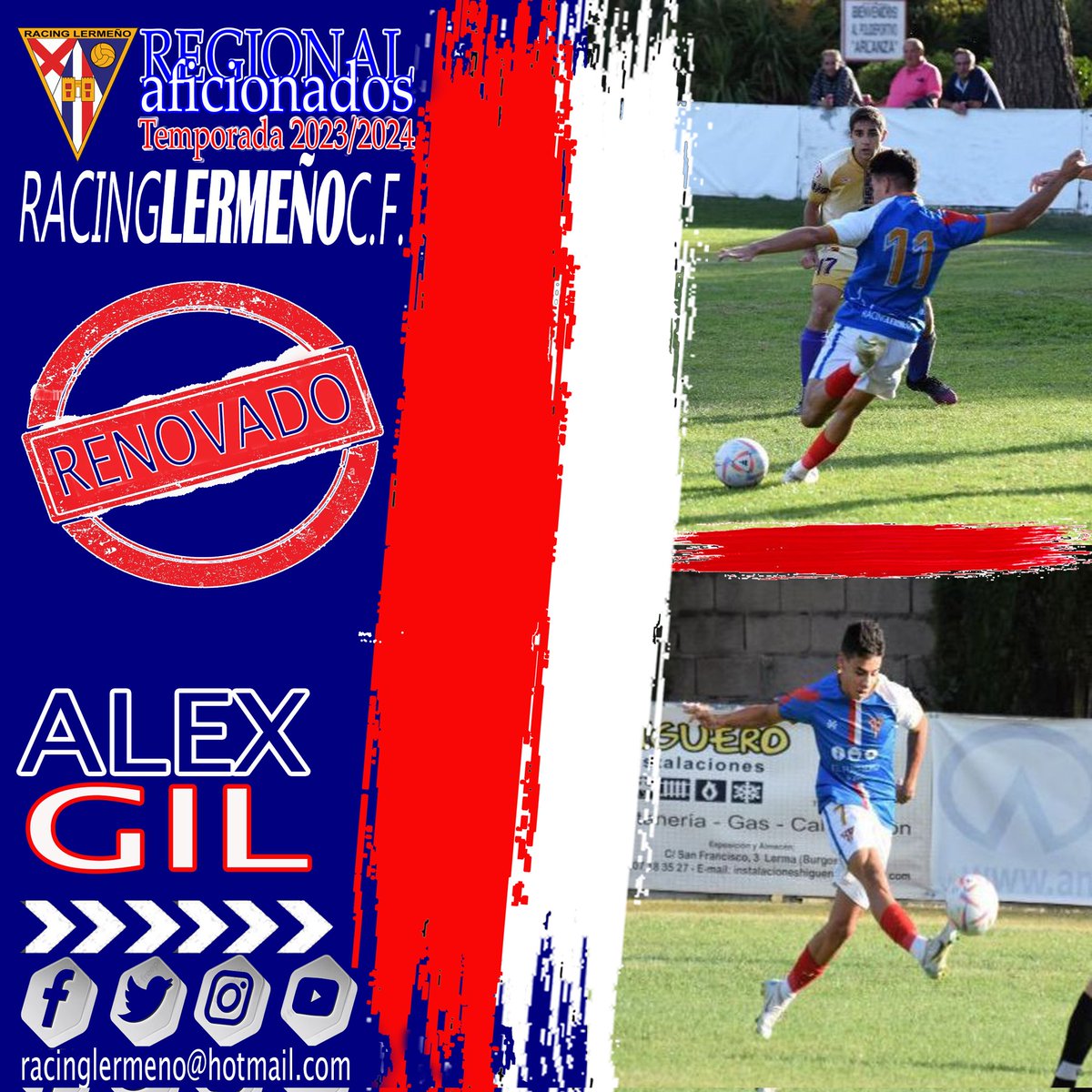 _racinglermeno_'s tweet image. RENOVACION
Alex Gil continuara un año mas en el @_racinglermeno_ .
El extremo afrontará su tercera temporada vistiendo nuestra camiseta.
#unodelosnuestros #vamosracing
#renovaciones #temporada23_24