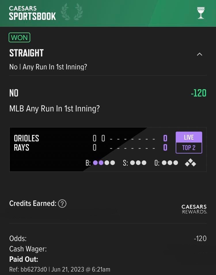 💰 CASH IT! 💰 

✅ Orioles-Rays NRFI (single)

#Sportsbettingpicks #BettingPicks #Betting #FreePicks #BettingTwitter #NRFI #Parlays #Bets #FreeBet