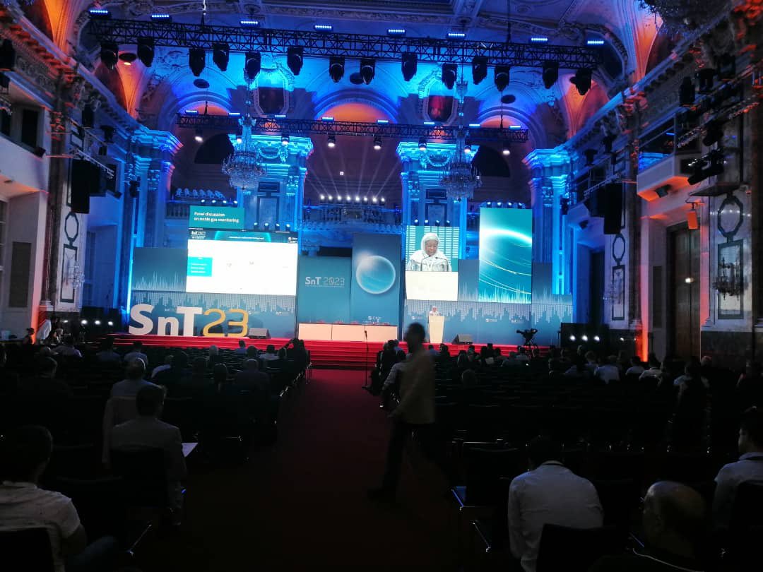 MSZeinabou's tweet photo. Presentation on Radio-xenon monitoring as crucial part of the verification regime: overview, status and challenges. #CTBTO #SnT2023 #IDC https://t.co/JWj4Xsxeb6
