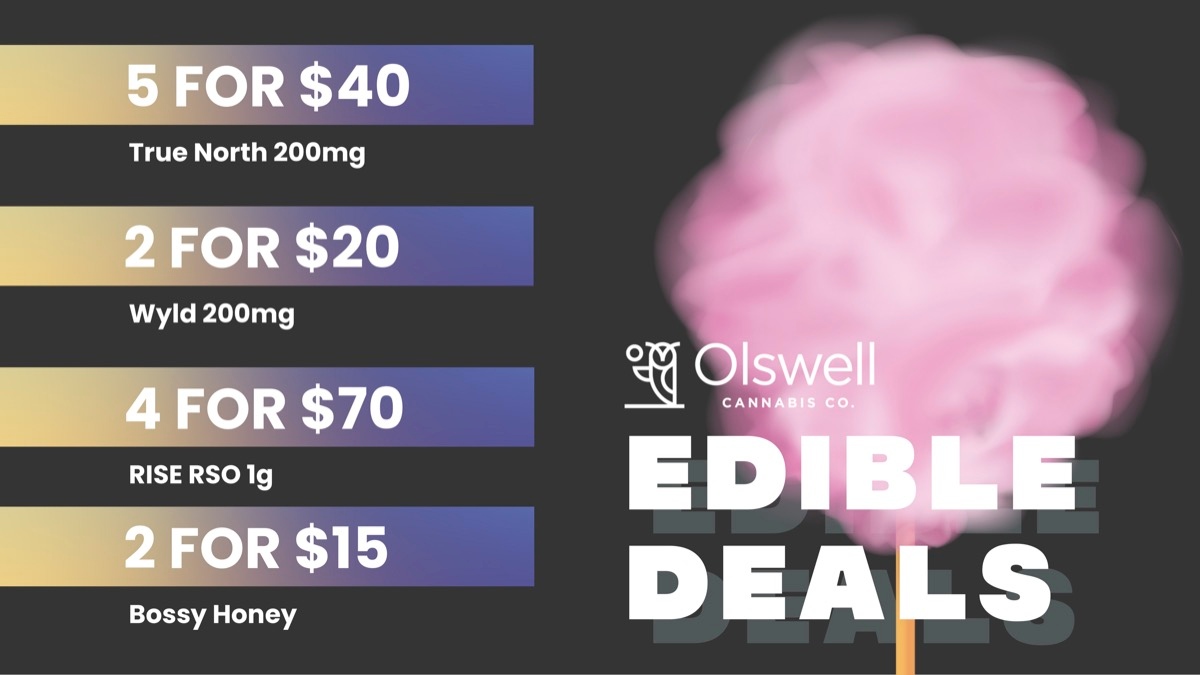 Stop in and see us for our daily edible deals! 
A wide variety of brands and dosage options to choose from!