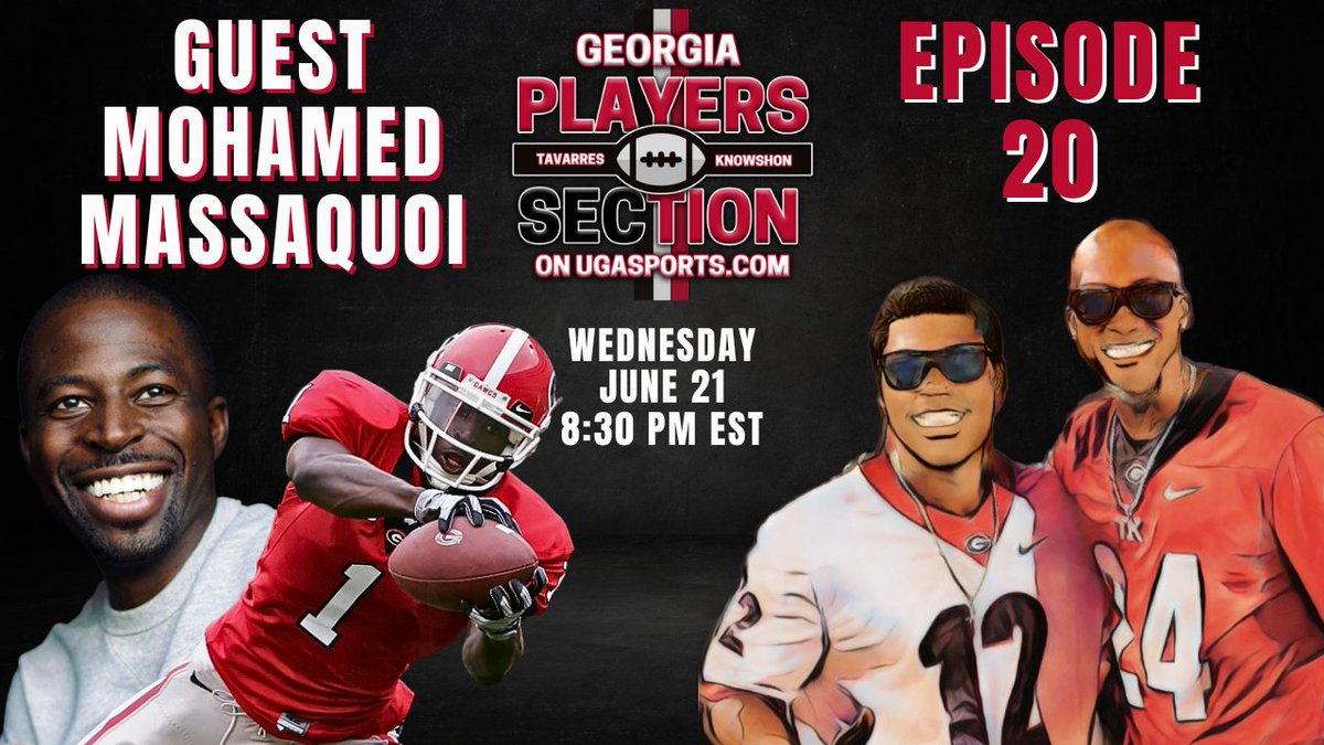 Tonight at 8:30 PM EST, tune in to Georgia Players SECTion with Tavarres King &amp; Knowshon Moreno, as we will have Mohamed Massaquoi guest appearing to kickoff the show! That and much more on Episode 20 of GPS on <a href="/ugasportscom/">UGASports.com</a> 
LINK: youtube.com/watch?v=UlBBTb…