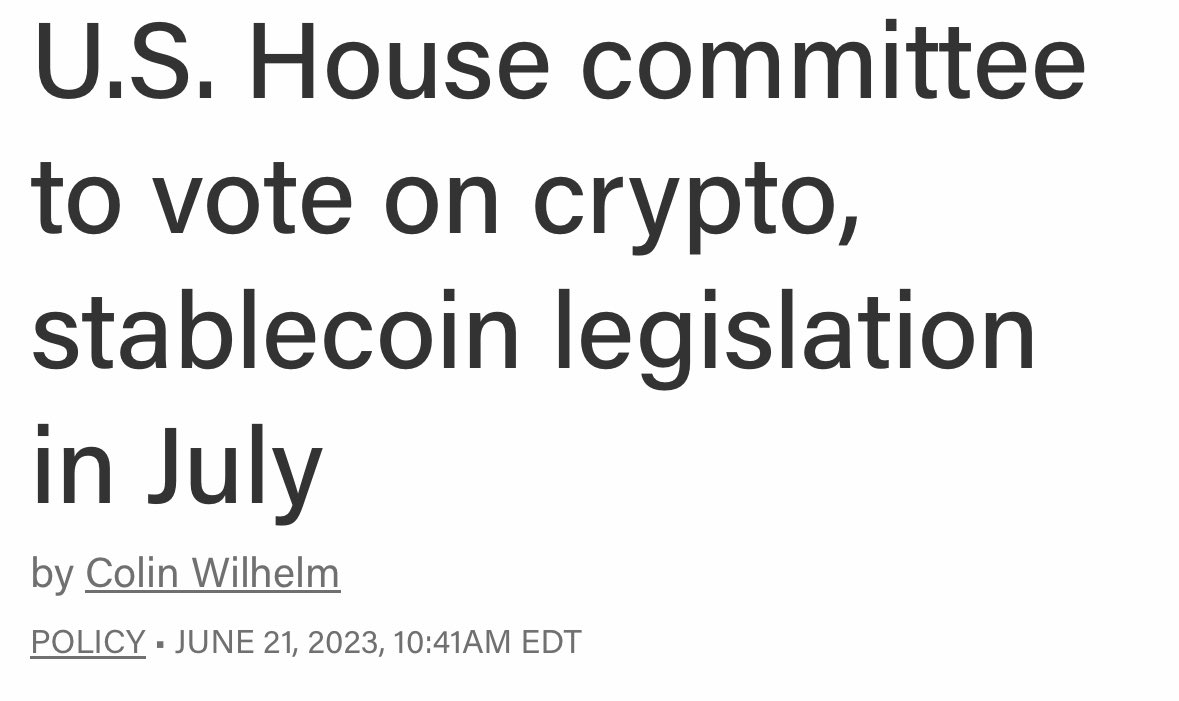 US house committee to vote on crypto stablecoin legislation next month!

This is incredibly bullish. There are 100s of billions of dollars that are sent over seas for various reasons

Imagine if they could use a stablecoin on eth instead? That would send eth to new highs!