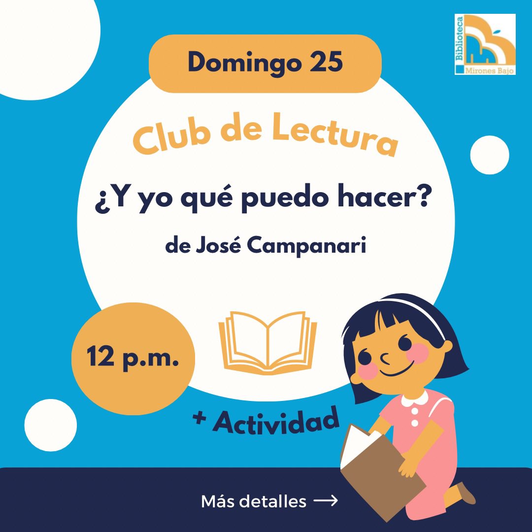 BFAL_org's tweet photo. Este cuento nos recuerda qué hay que ver más allá de nosotros mismos, y esforzarse un poco más por ayudar a quien nos necesita 🤷🏻📰

📍Biblioteca Mirones Bajo Jr. Crespo y Castillo 1999, Cercado de Lima 

#BibliotecaMironesBajo #ComunidadBNP #ComunidadSNB #LimaLee #Bibliotecas https://t.co/Ms37f3gaLN