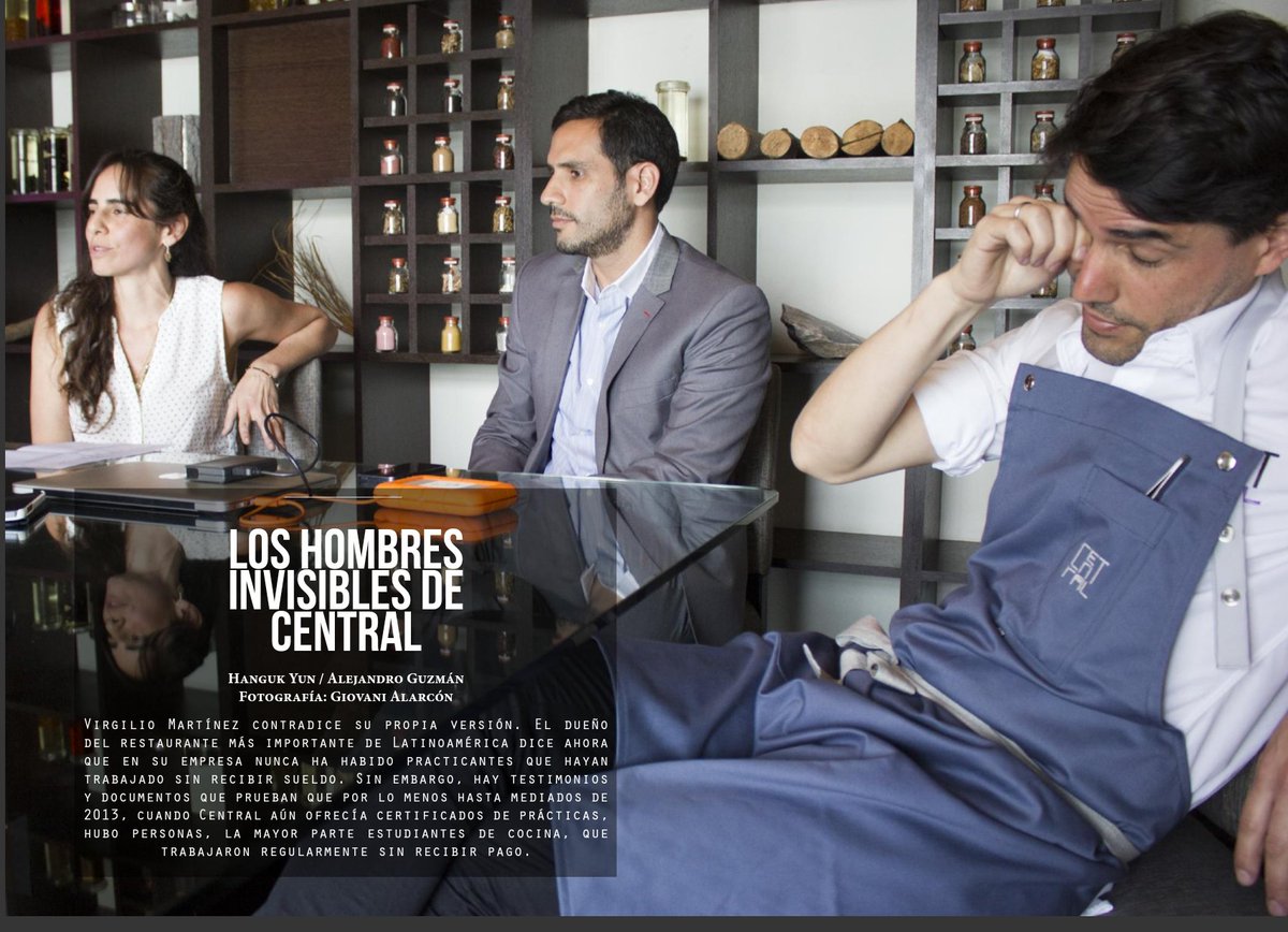 paolobenza's tweet photo. Paso a recordar que hace 9 años en Carta Abierta, revista de la que era editor, sacamos junto a @aguzmangm y @HangukB un reportaje con pruebas de que en CENTRAL -que hoy es el mejor restaurante del mundo- hubo gente a la que hacían trabajar de gratis. Le pagaban con 'prestigio'👇 https://t.co/ntQ5hEpSxP