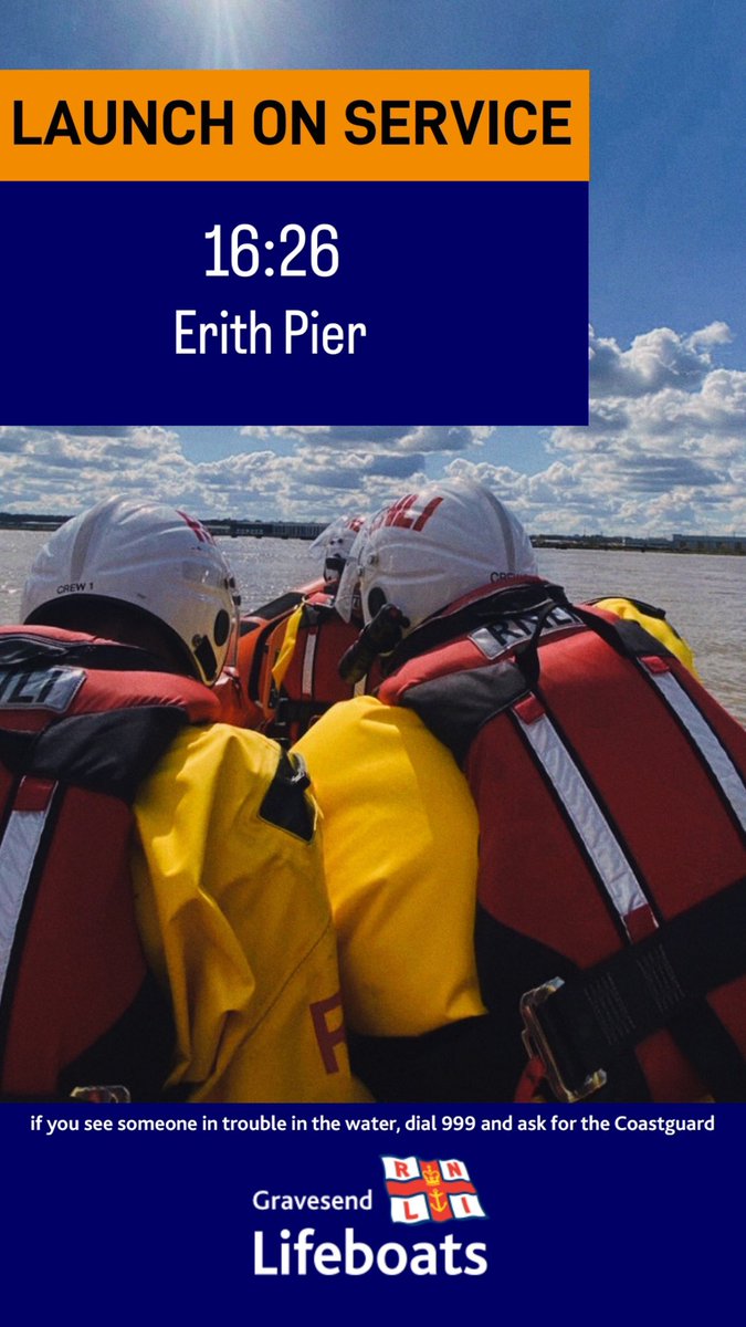 ☎️ LAUNCH ON SERVICE ☎️

#SavingLivesAtSea #RNLI #Lifeboat #Charity #Lifeboats #Gravesend #RiverThames #volunteer #SAR #SearchAndRescue