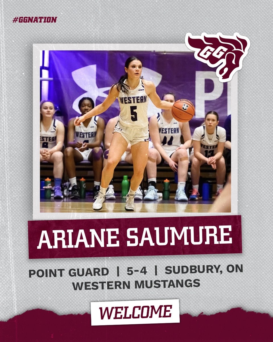 We are very excited to welcome 2022 OUA Defensive Player of the Year and Second Team All-Star Ariane Saumure to #GGnation! 🔥🤩
 
Can’t wait to see her in Garnet and Grey! 🐎