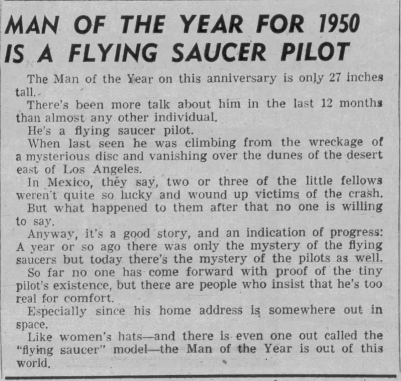 Richard Geldreich on Twitter "Oct. 1950 "There's been more talk about