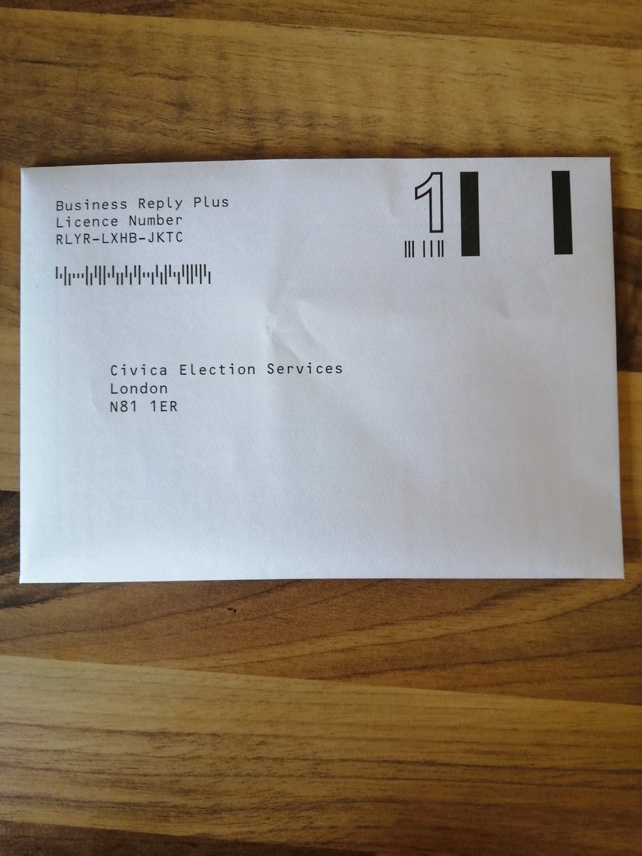 It's here @ASCL_UK! Going to have a walk to the postbox in the sunshine to #VoteForEducation.