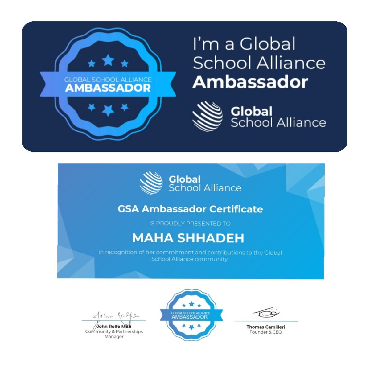 I am absolutely thrilled to share that I have taken on an incredible new role as a @GSchoolAlliance Ambassador!
#EducationExcellence #GlobalAlliance #SchoolAmbassador #FutureofEducation #EmpoweringYouth #Uk #globalgoals #liverpool  #ConnectedByLearning