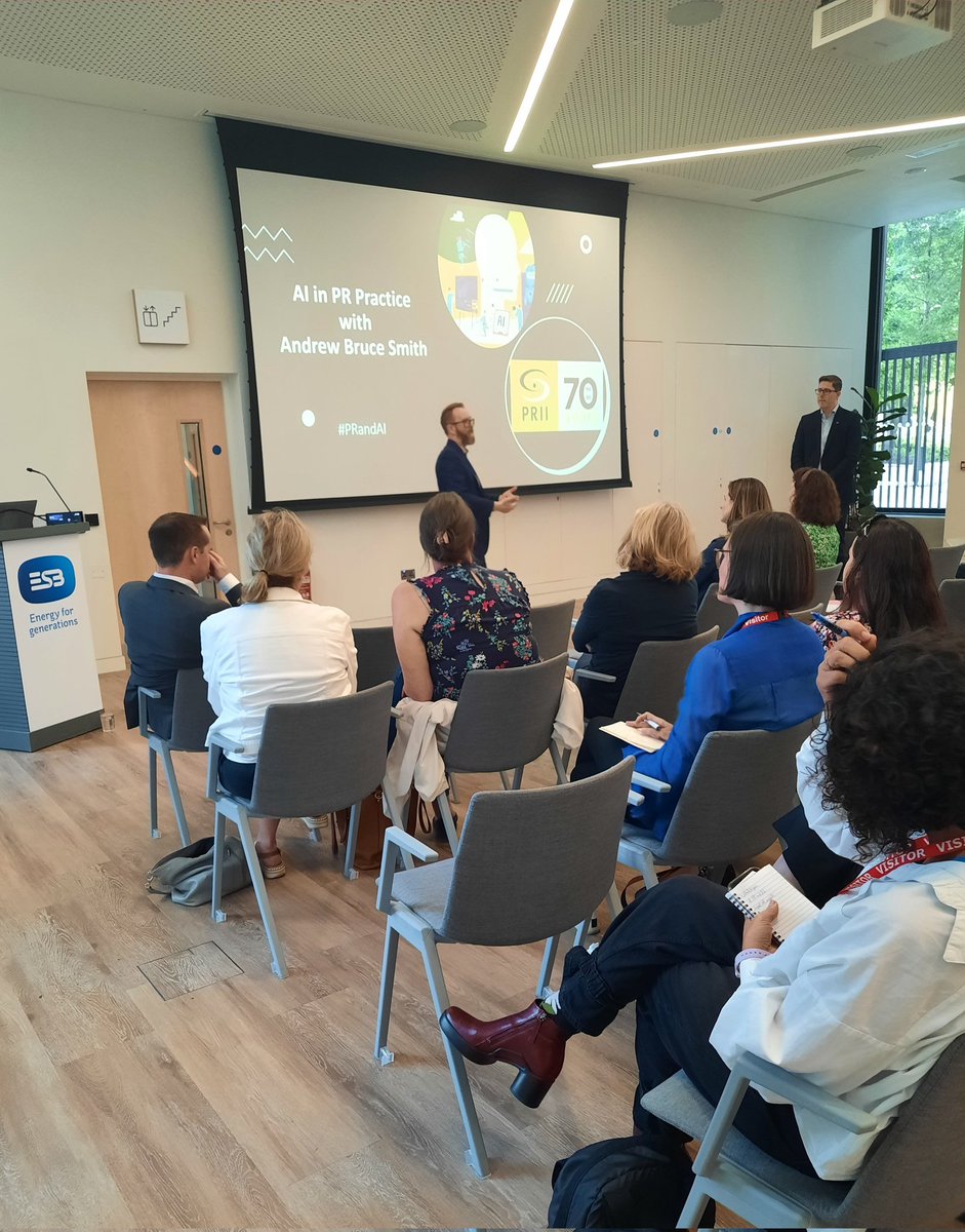 PRII_ie's tweet photo. Thanks to @andismit for a really useful look into the future of #PRandAI and to #PaulHand @ESBGroup for hosting @PRII_ie members this evening. https://t.co/QCh1RF3NpC