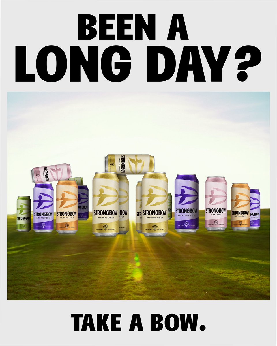 Longest day of the year 🤝 more time to enjoy a Strongbow with mates 
#TakeABow #SummerSolstice