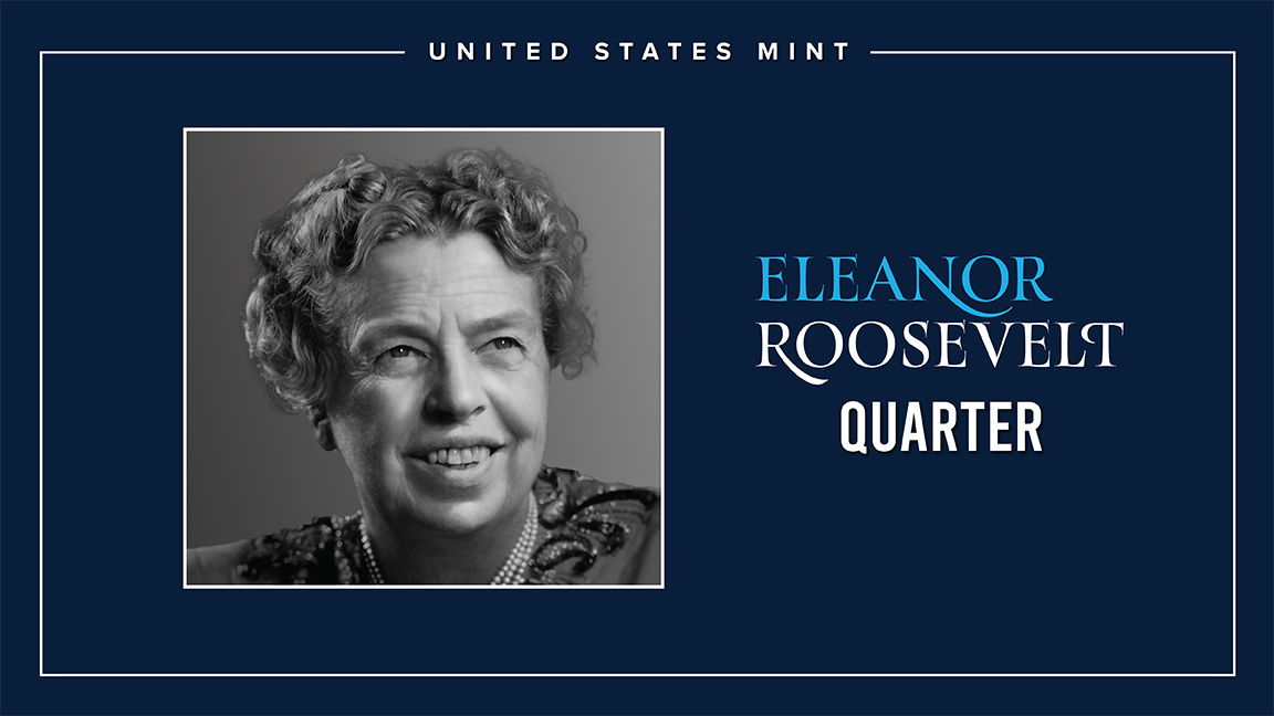 usmint's tweet photo. Eleanor Roosevelt served as the first chairperson of the Commission on Human Rights. She advocated diligently for the civil liberties and needs of the poor, minorities, and the disadvantaged. Learn more about Roosevelt and #HerQuarter at https://t.co/cgOhv5LvY2. @womenshistory https://t.co/xUI4wEbN05