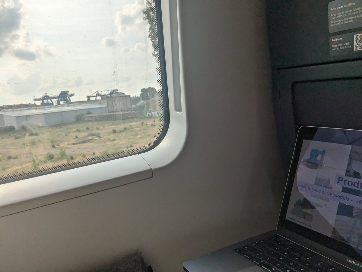 Paunklet's tweet image. On my way home to Berlin, 13 h of train ride from the design research conference in Milan @Eksig2023Milano. 2019, I committed to not fly anymore. I still think it's possible as a researcher to only go to conferences by train. I would have missed the views too! #flyless