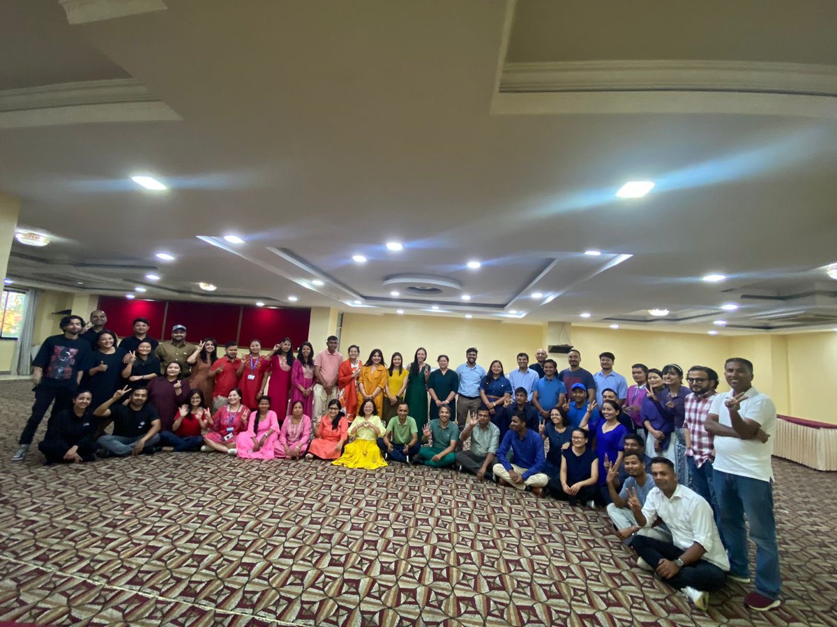 PIN Nepal team today at all-staff meeting.. very proud to be part of such a wonderful team of people and celebrate #PrideMonth together!