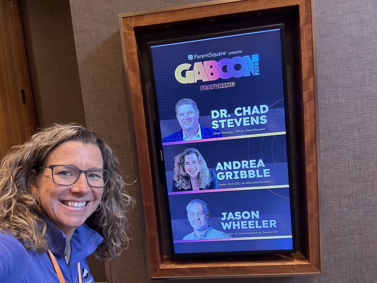 I was in great company as a keynote speaker at GabCon 2023. 

I have so many new #schoolpr friends in OK, TX, AR, and UT! 🙌

💜 Thank you to @ParentSquare for hosting an incredibly helpful event for school communicators!! @k12cto @JasonAWheeler #SocialSchool4EDU