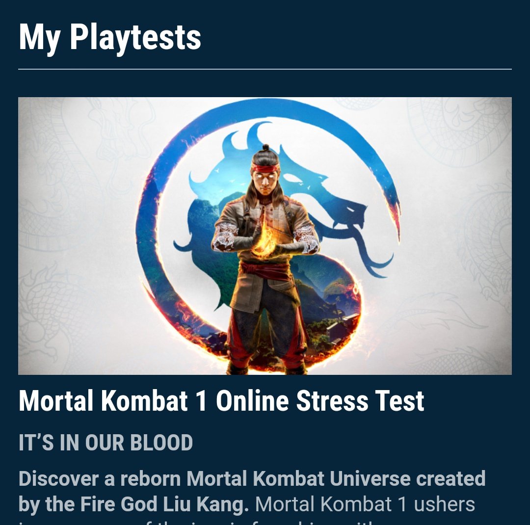 Mortal Kombat 1 Online Stress Test dated for next week