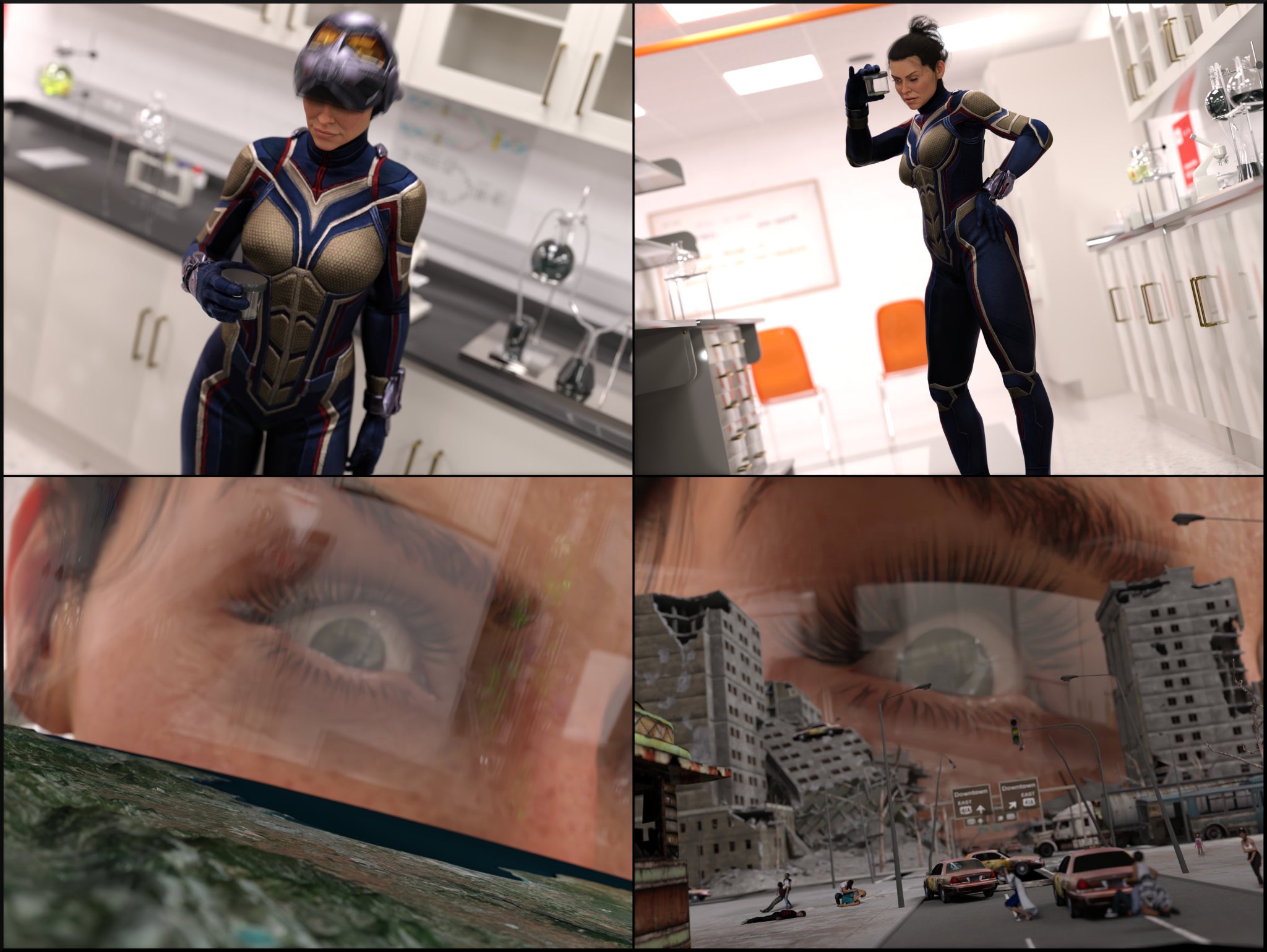 PsyShack3D on X: Antland and the Wasp Page 3 This is as far as I have  images done on this (working on other projects), so expect a short break on  this series