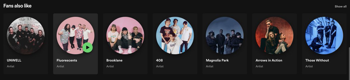 Spotify 'Fans Also Like' has us like... 
Who wins in a fight?... #TEAMPINK or #TEAMBLUE - I'm gonna go #TEAMBLUE because I know @JoshMagnolia has a mean spin kick....

@unwellband  @FluorescentsIL @Brooklanemusic @408band @Magnoliaparkfl  @ArrowsInAction @thosewithout_