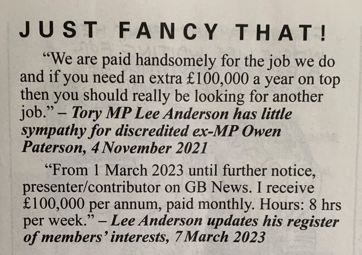 Extraordinary. I mean it’s hardly as if rival stations will be beating down his door offering him presenting gigs. I wouldn’t pay him at all. But even in the parallel universe that is GB News why are they choosing to pay someone with no discernible talents so much?