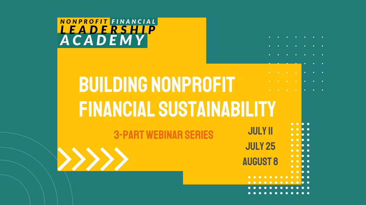 Registration for Part I of the Building Nonprofit Financial Sustainability webinar series is filling up. Register today to reserve your seat at: npfla.com/webinars-works…
#nonprofit #nonprofitmanagement